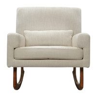 Sleepytime Rocker, Oatmeal with Walnut Legs