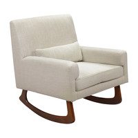 Sleepytime Rocker, Oatmeal with Walnut Legs