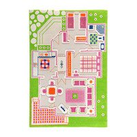 Play House 3-D Play Rug, Green Medium