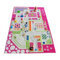 Play House 3-D Play Rug, Pink Medium