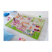 Play House 3-D Play Rug, Green Medium