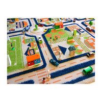Traffic 3-D Play Rug, Blue XL