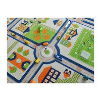 Traffic 3-D Play Rug, Blue XL