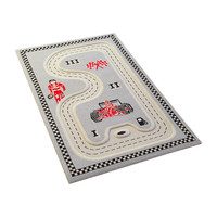 Racer Play Rug, Grey 134 x 180