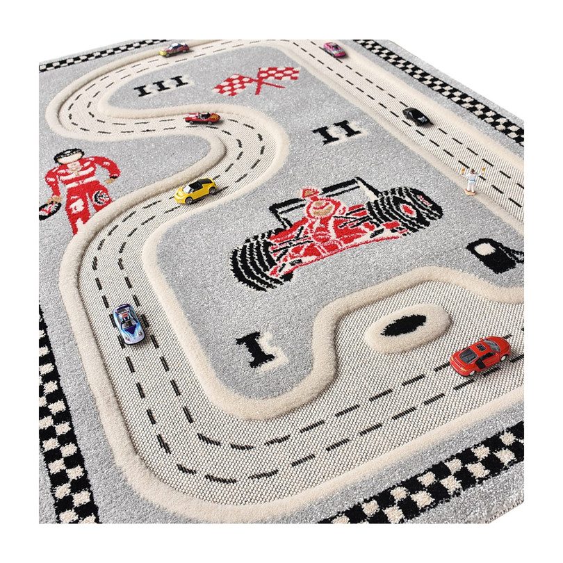 Racer Play Rug, Grey 134 x 180 Racer Play Rug, Grey 134 x 180