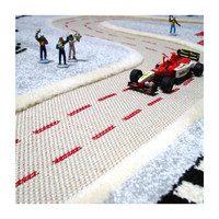 Racer Play Rug, Grey 134 x 180