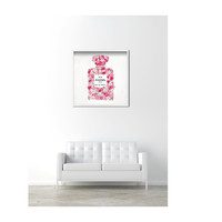No. 5 Rose Print, Framed