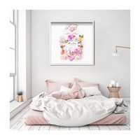 Parfum Bouquet Print, Framed