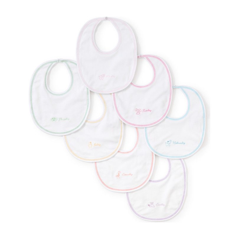 Girls Days of the Week Bibs Set Girls Days of the Week Bibs Set