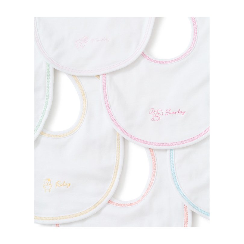 Girls Days of the Week Bibs Set Girls Days of the Week Bibs Set