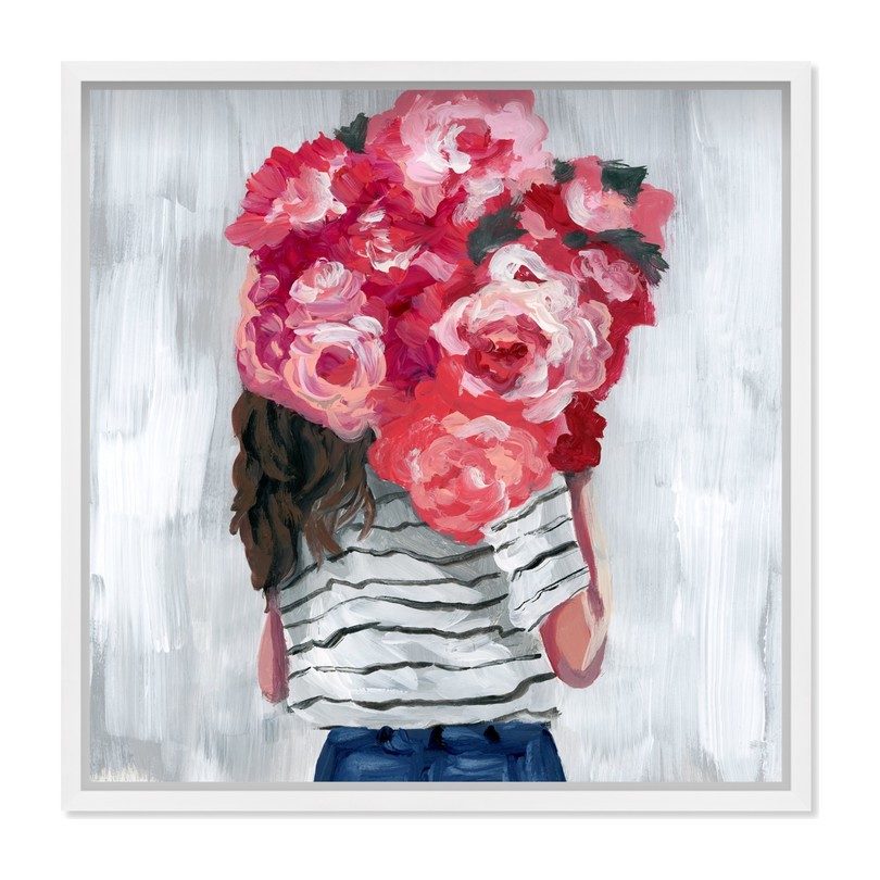 Flower Delivery Girl, Framed Flower Delivery Girl, Framed
