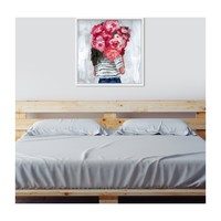 Flower Delivery Girl, Framed