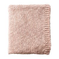 Organic Cotton Slub Knit Throw, Blush