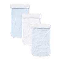 3pc Striped Burp Cloth Set, Blue