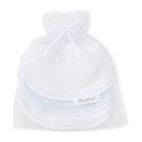 3pc Dotted Bib Set, Blue