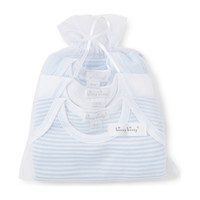 3pc Striped Onesie Set, Blue