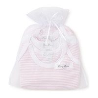 3pc Striped Onesie Set, Pink