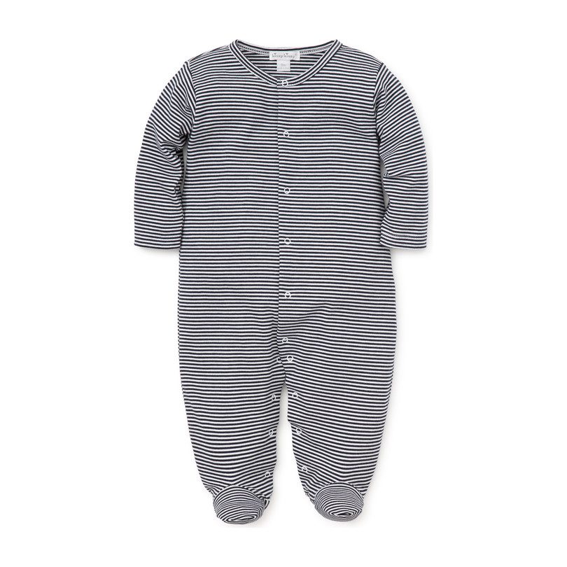 Essentials Striped Footie, Navy Essentials Striped Footie, Navy