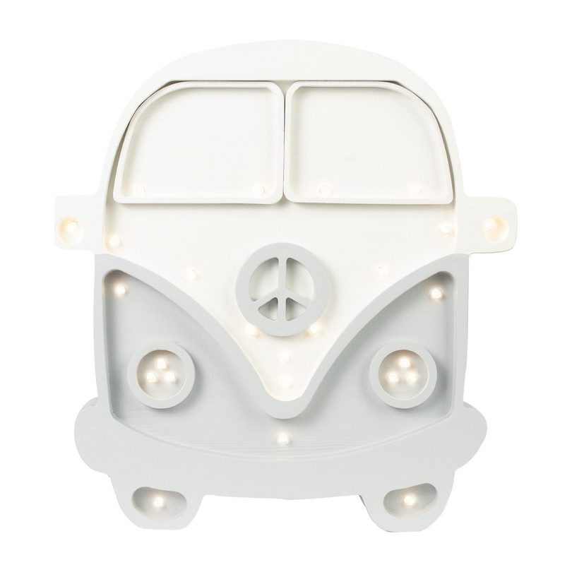 Van Lamp, White & Grey Van Lamp, White & Grey