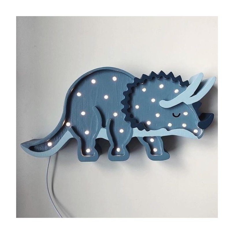 lampada azul para o quarto do bebê do tema de dinossauro