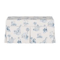 Skirted Storage Bench, Malin Toile Blue