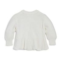 Seed Stitch Swing Cardigan, White
