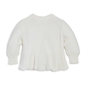 Seed Stitch Swing Cardigan, White Seed Stitch Swing Cardigan, White