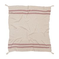 Striped Knitted Blanket, Vintage Nude