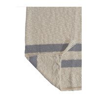 Striped Knitted Blanket, Grey
