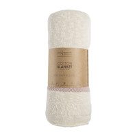Striped Knitted Blanket, Vintage Nude