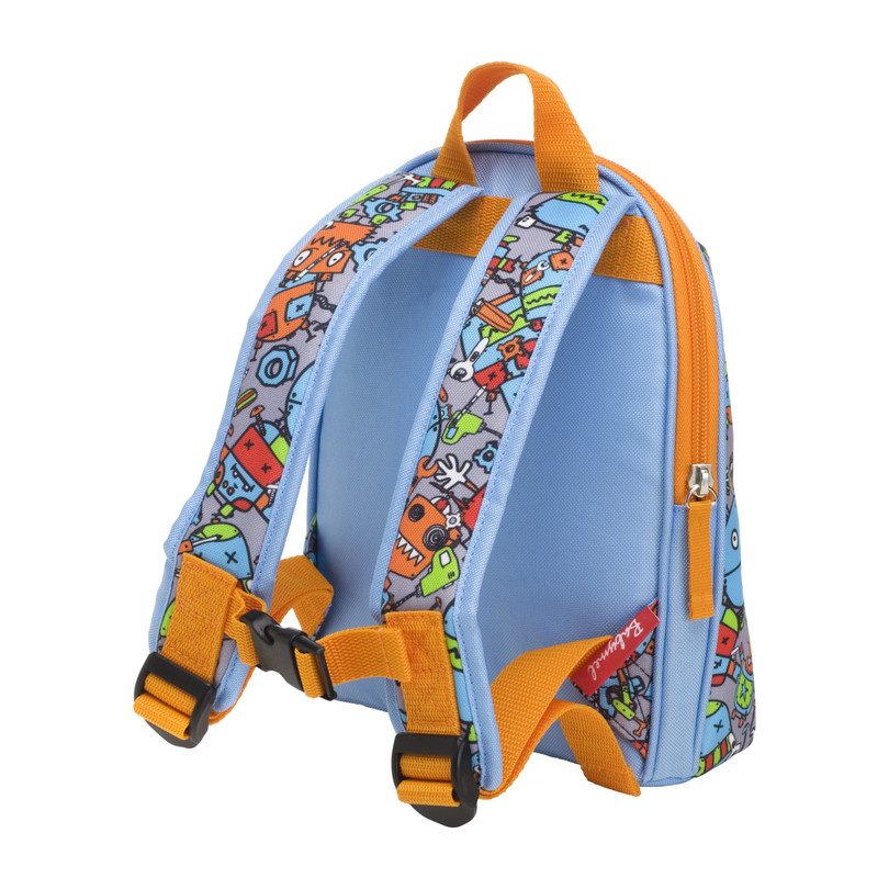 Mini Backpack, Robot Blue - Bags - Maisonette