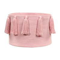 Tassels Basket, Pink