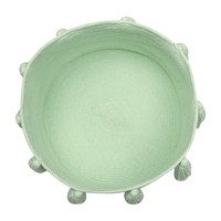 Tassels Basket, Soft Mint