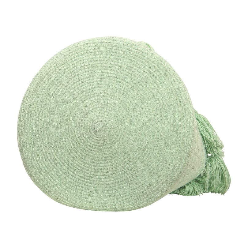 Tassels Basket, Soft Mint Tassels Basket, Soft Mint