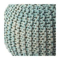 Knit Floor Pouf, Green