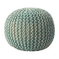 Knit Floor Pouf, Green