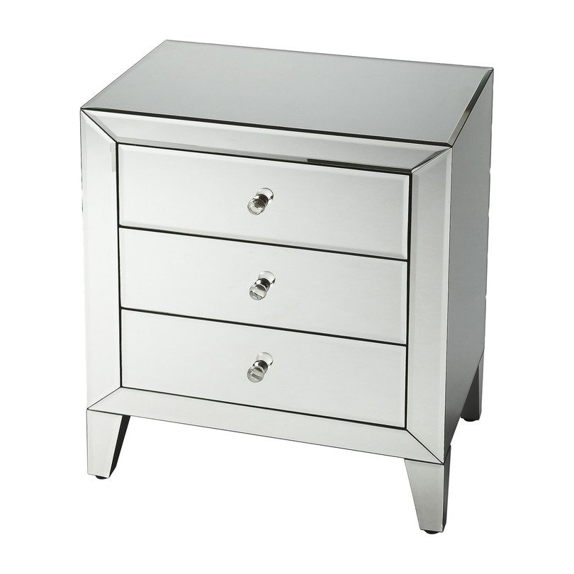 Emily Mirrored Nightstand Nightstands Accent Tables Maisonette