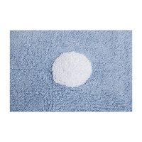 Polka Dots Washable Rug, Blue/White