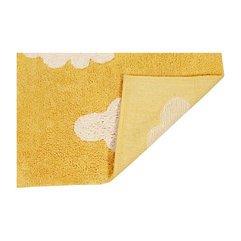 Clouds Washable Rug, Mustard Rugs