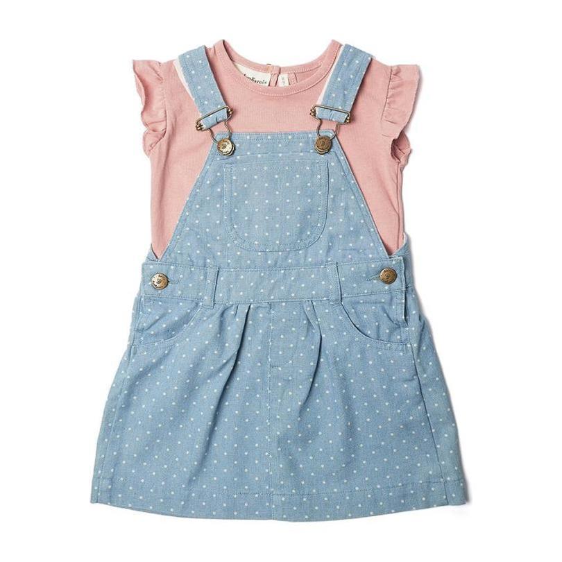 Overally Dress, Dotty Denim Overally Dress, Dotty Denim