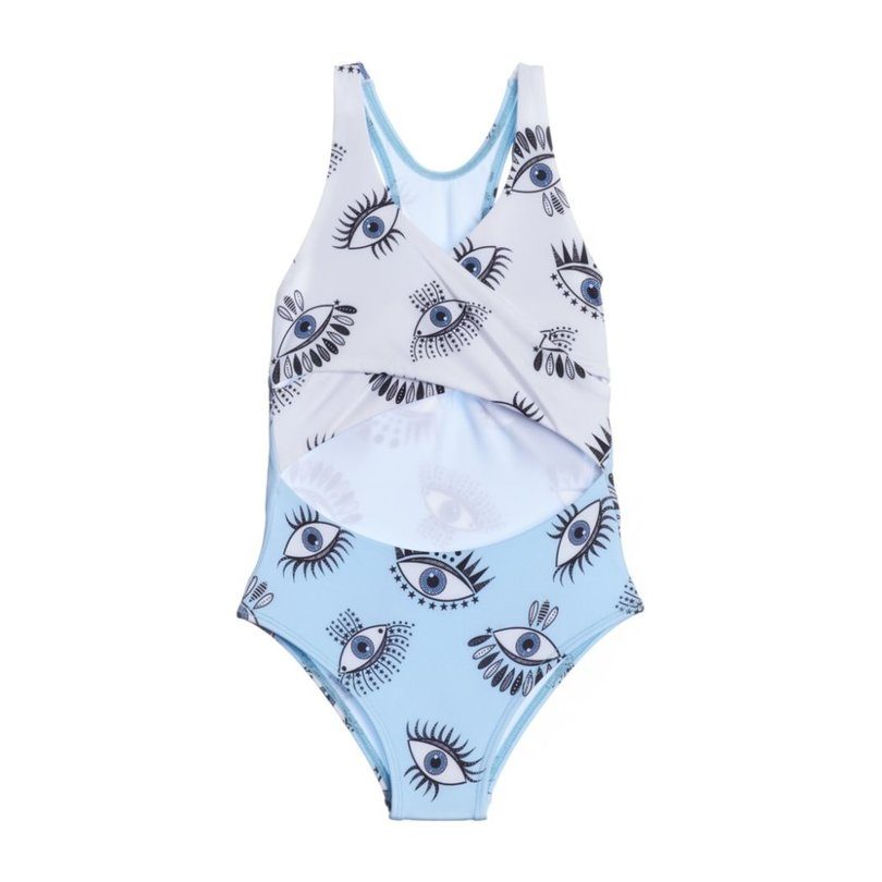 The X Cutout One Piece, Light Blue The X Cutout One Piece, Light Blue