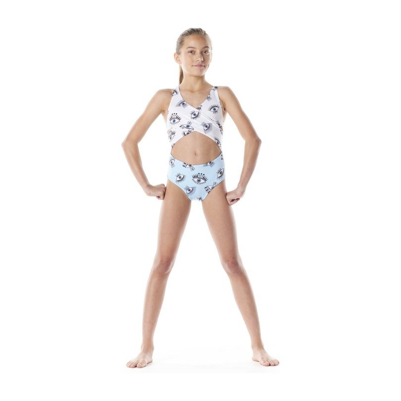 The X Cutout One Piece, Light Blue The X Cutout One Piece, Light Blue