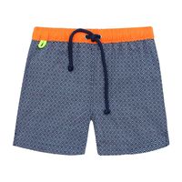 Meno Navy Pop Azulejos Swim Trunks, Blue