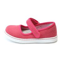 Jenna Canvas Mary Jane, Fuschia