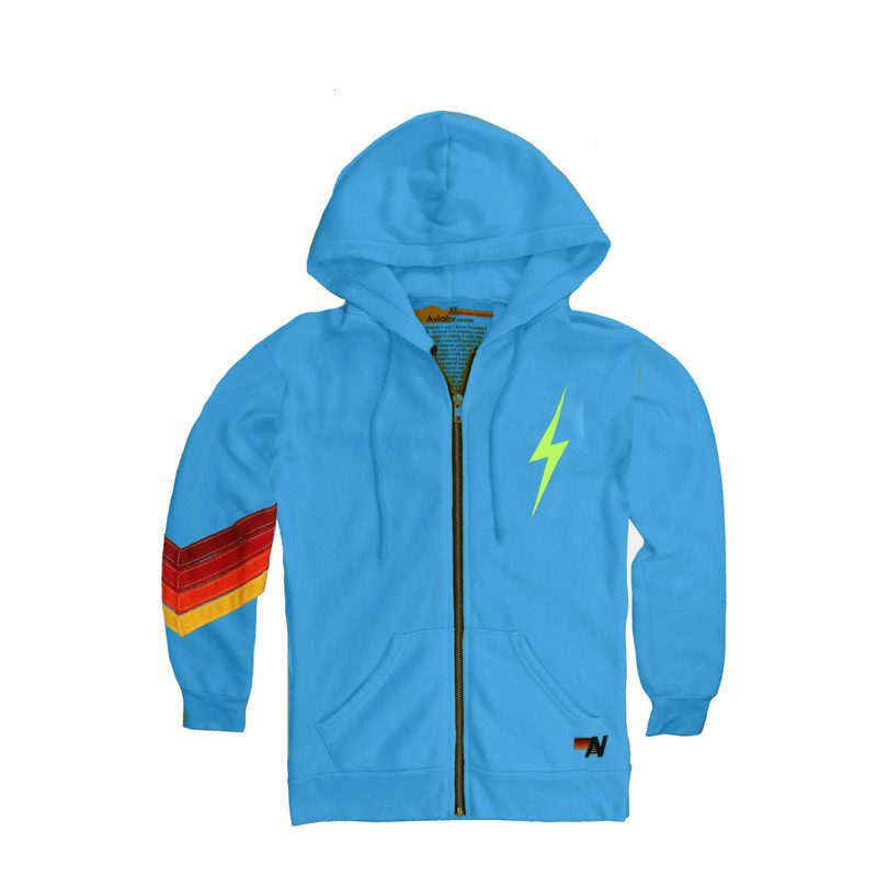 neon blue hoodie