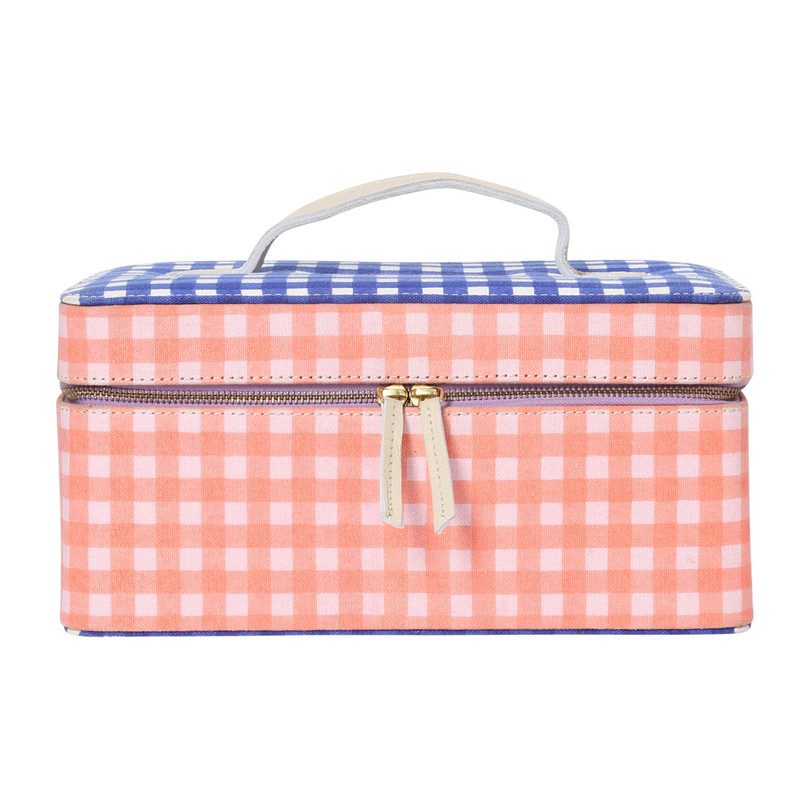 Toiletry Case, Gingham Blue & Pink Toiletry Case, Gingham Blue & Pink
