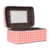 Toiletry Case, Gingham Blue & Pink