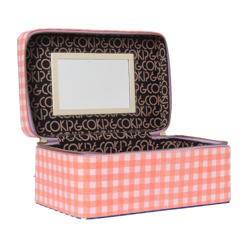 Toiletry Case, Gingham Blue & Pink Toiletry Case, Gingham Blue & Pink