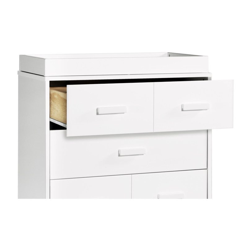 Scoot 3 Drawer Changer Dresser With Removable Changing Tray White