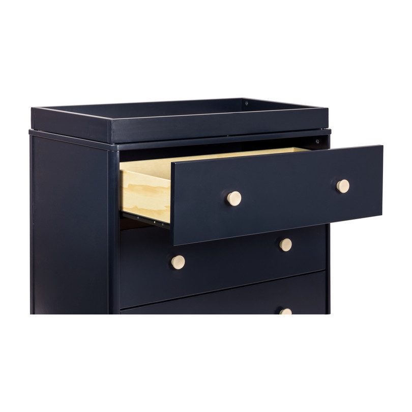 Lolly 3Drawer Changer Dresser with Removable Changing Tray, Navy Dressers & Changing Tables